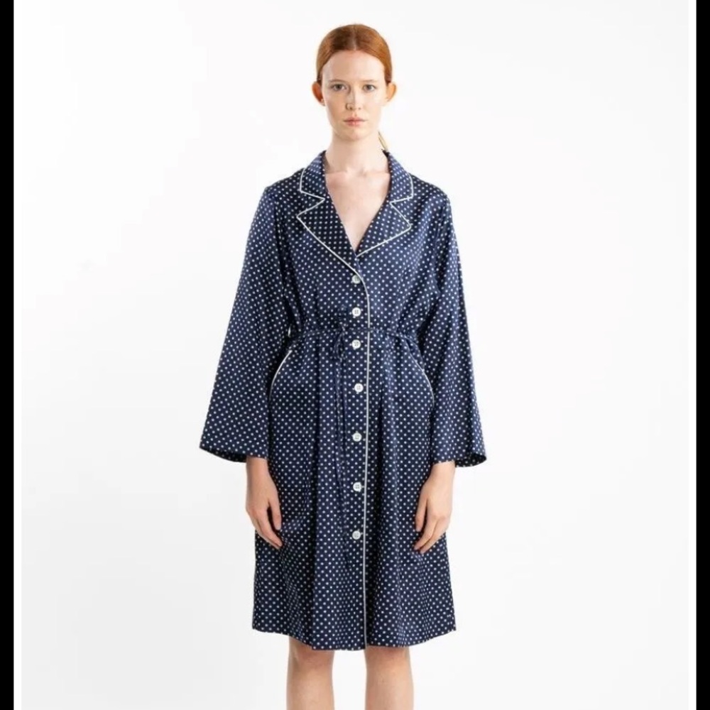 RAQUEL ALLEGRA Athena Polka Dot Midi Dress size 0